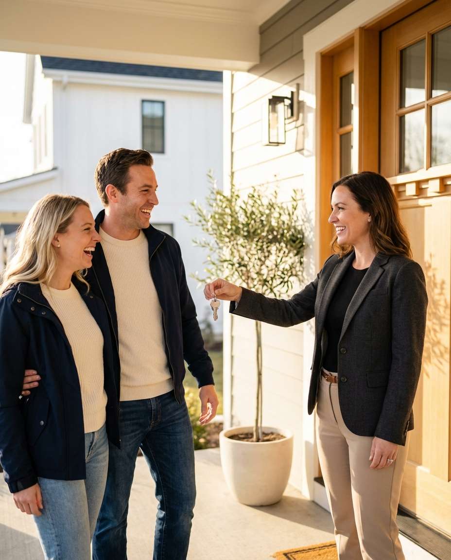 agent handing keys photo