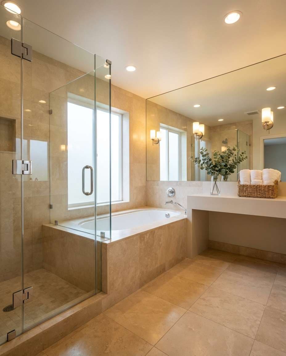 spa bathroom glow photo