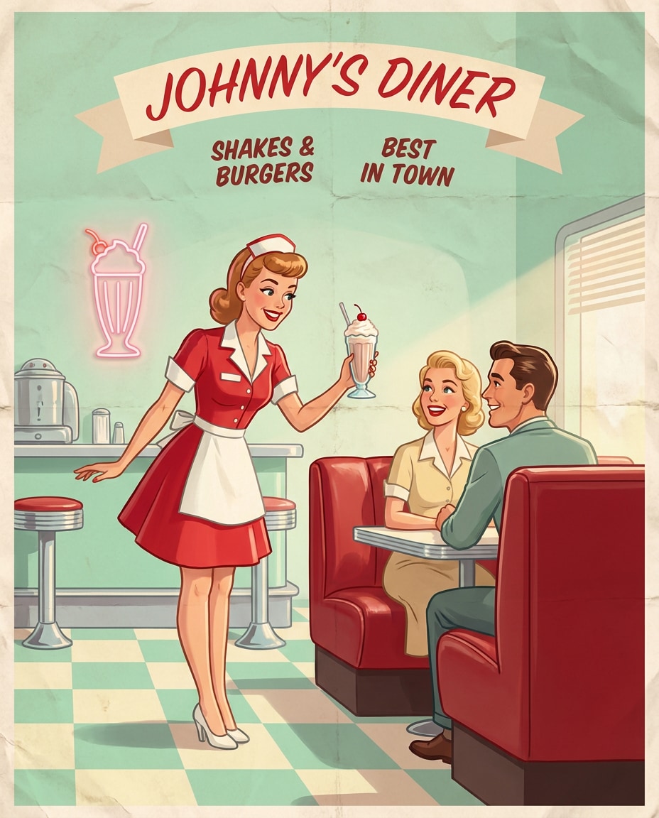 sunset diner date photo