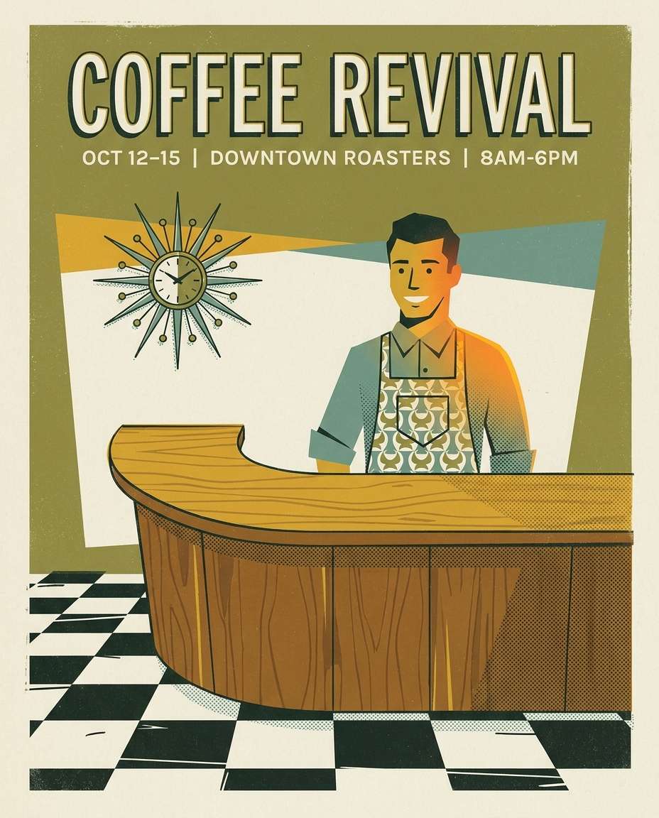 midcentury coffee bar photo