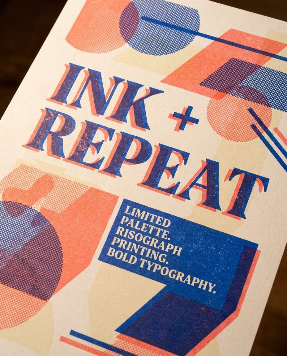 risograph typography photo