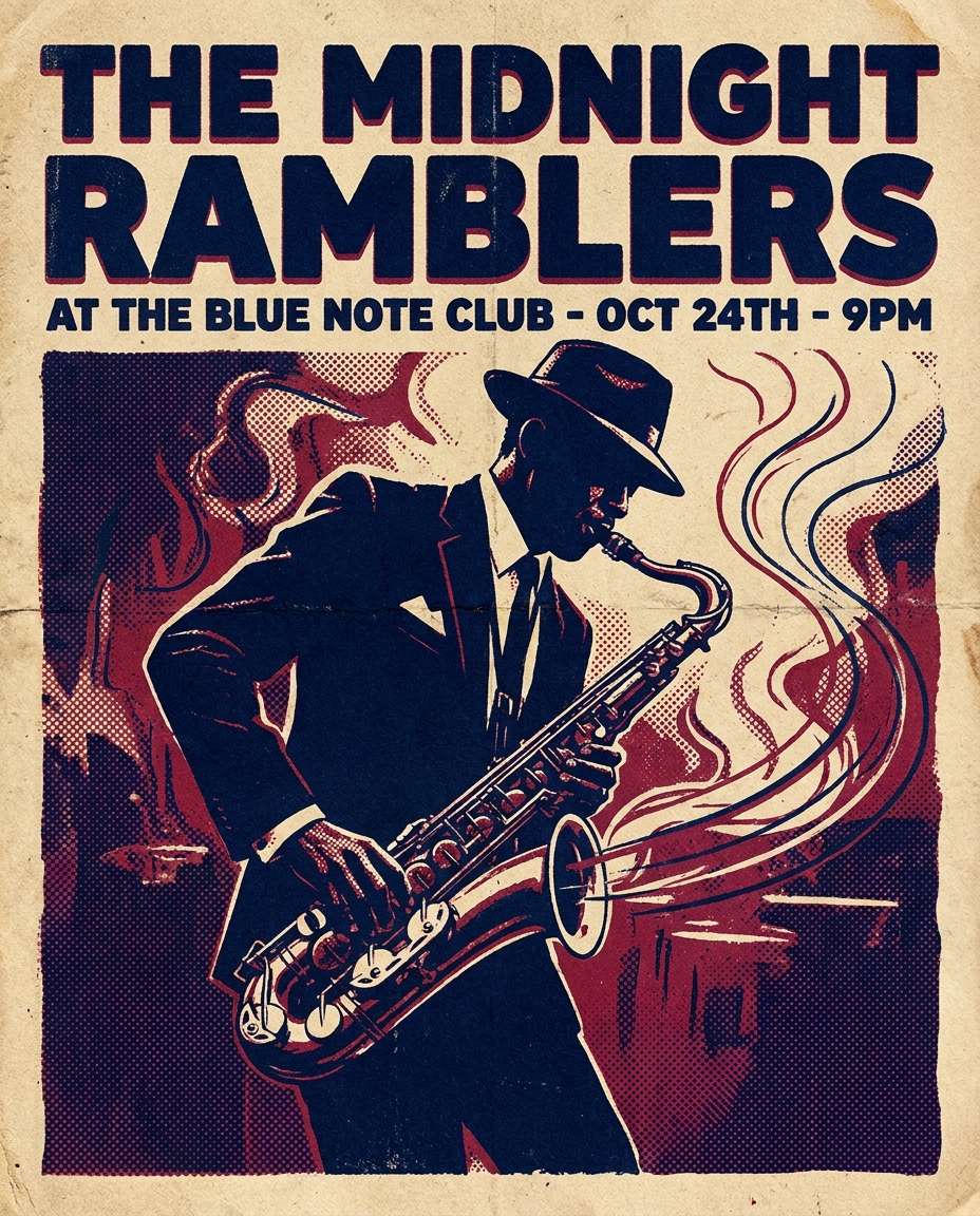 vintage jazz night photo