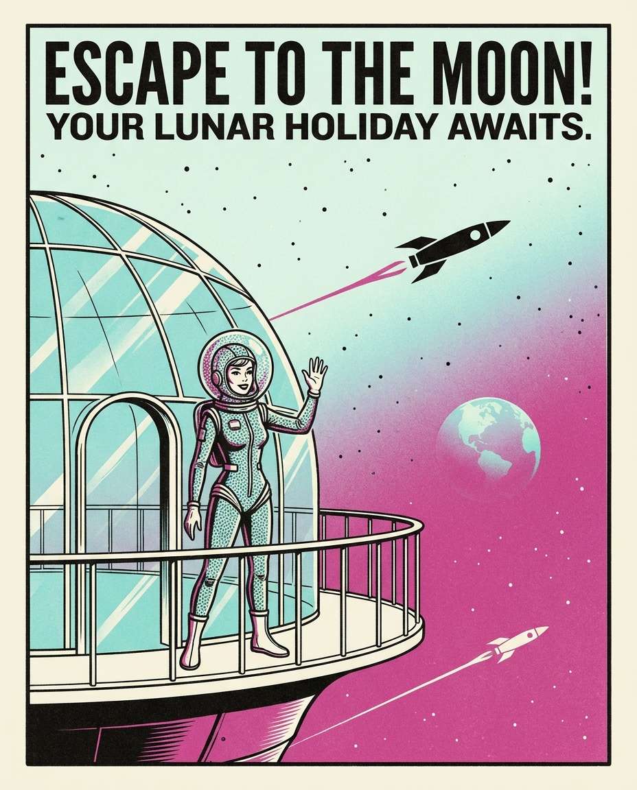 scifi space tourist photo