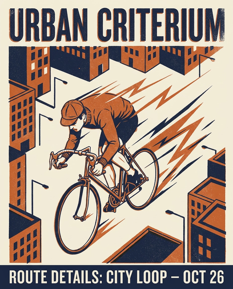 cyclist city sprint photo
