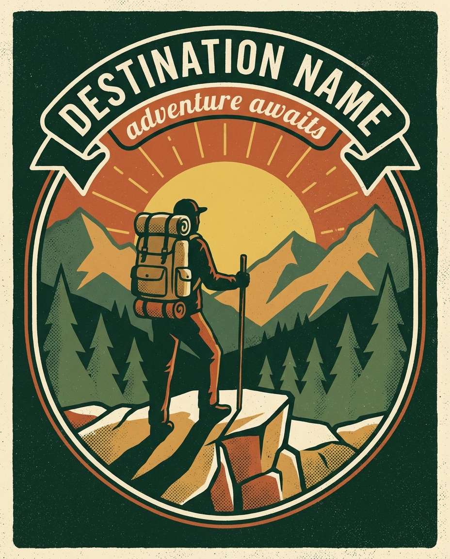 mountain hike badge photo