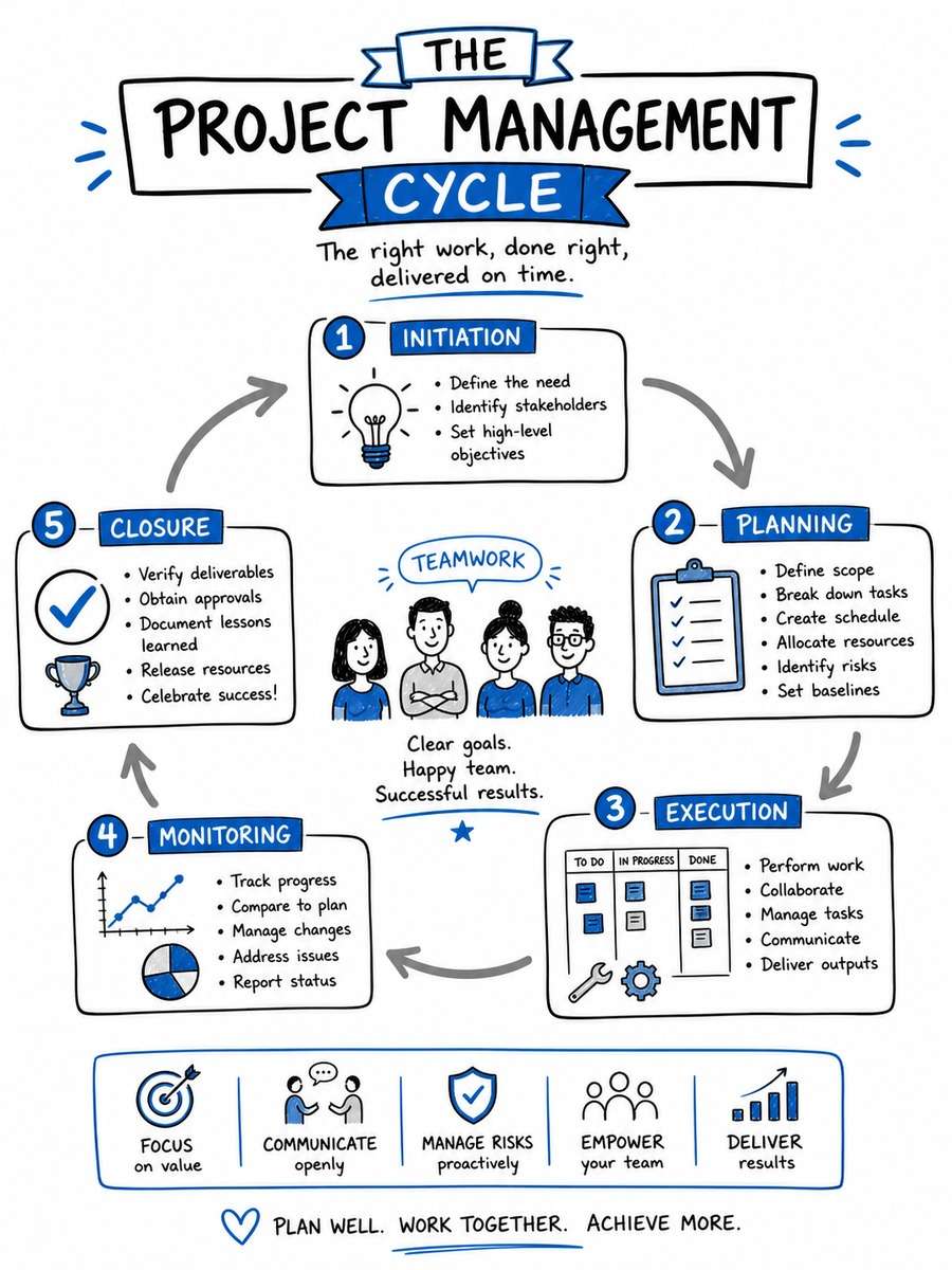 Project Management Cycle photo