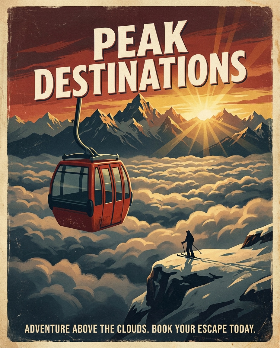 gondola over clouds photo