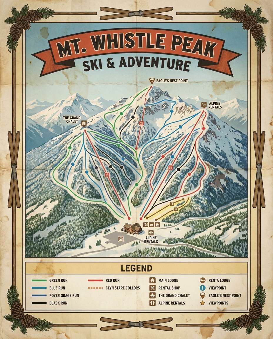 retro trail map photo