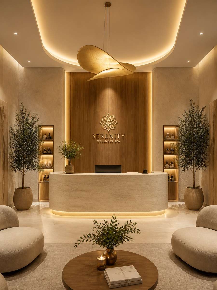 Luxury Spa Reception Lobby photo