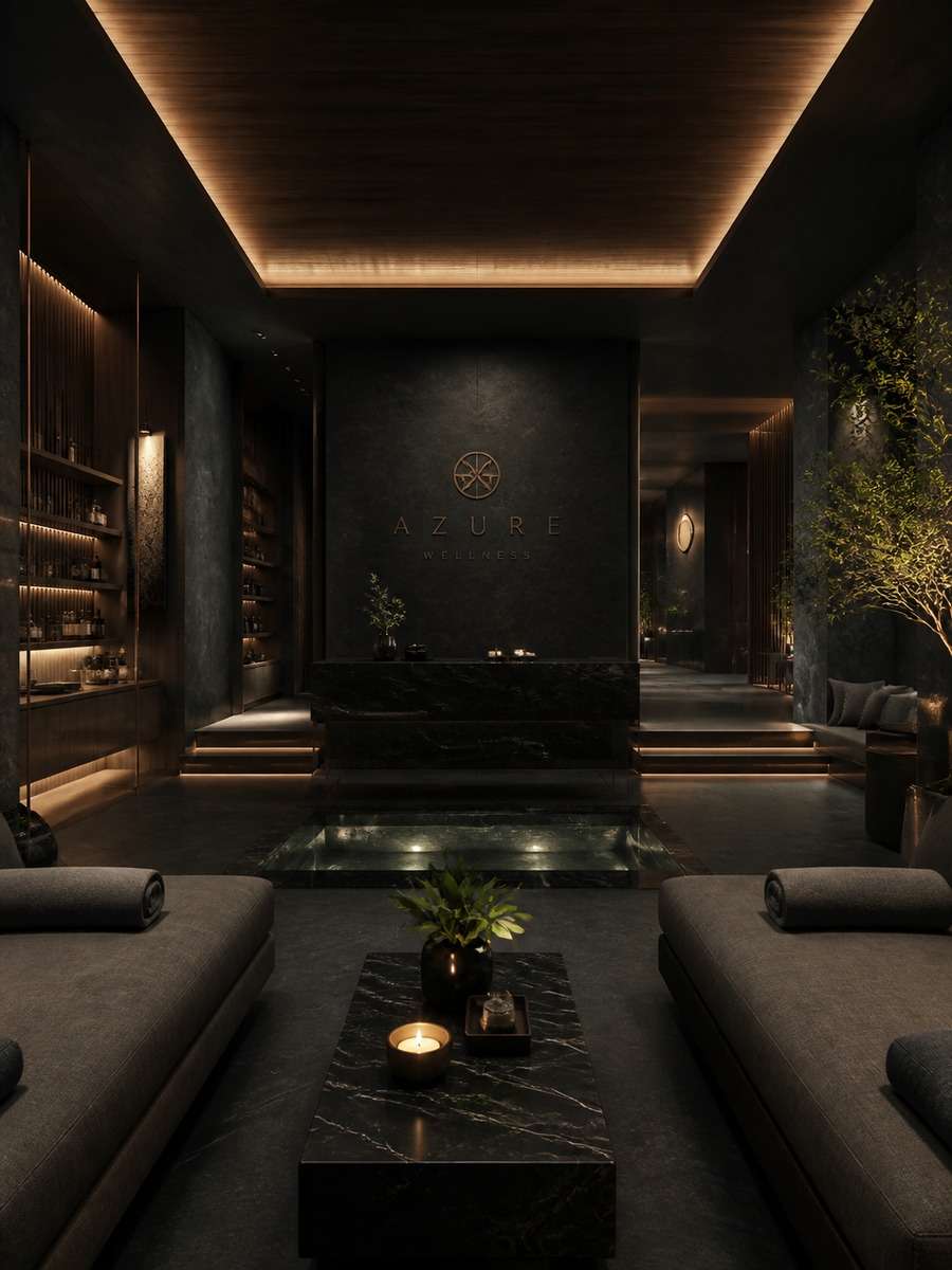 Dark Luxury Spa Interior photo