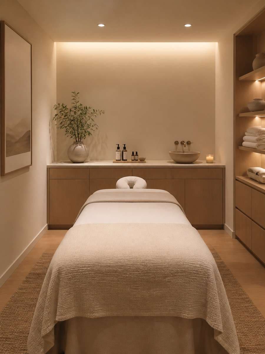 Minimalist Massage Treatment Room photo