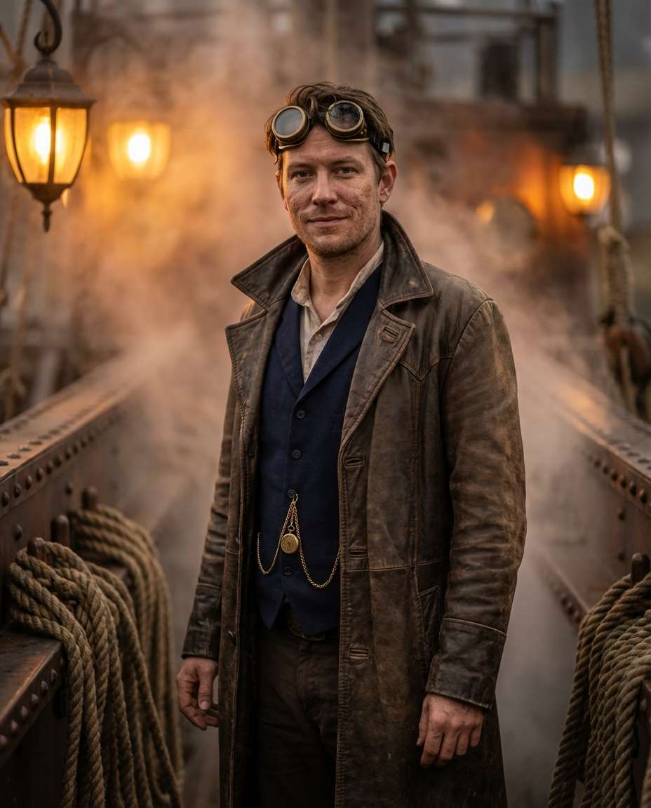 airship captain closeup photo