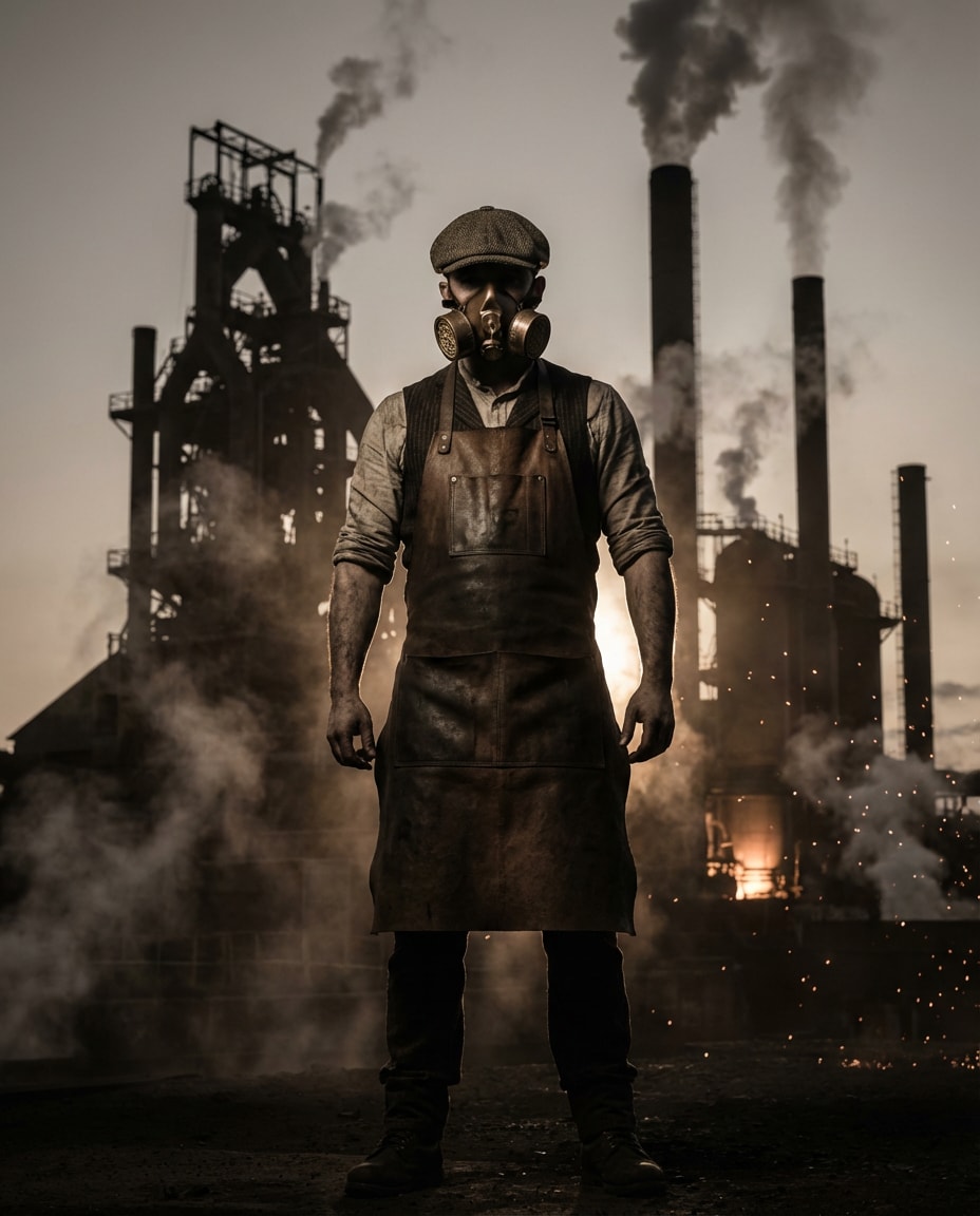 factory smoke silhouette photo