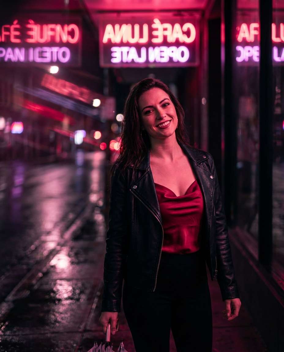 neon night photo