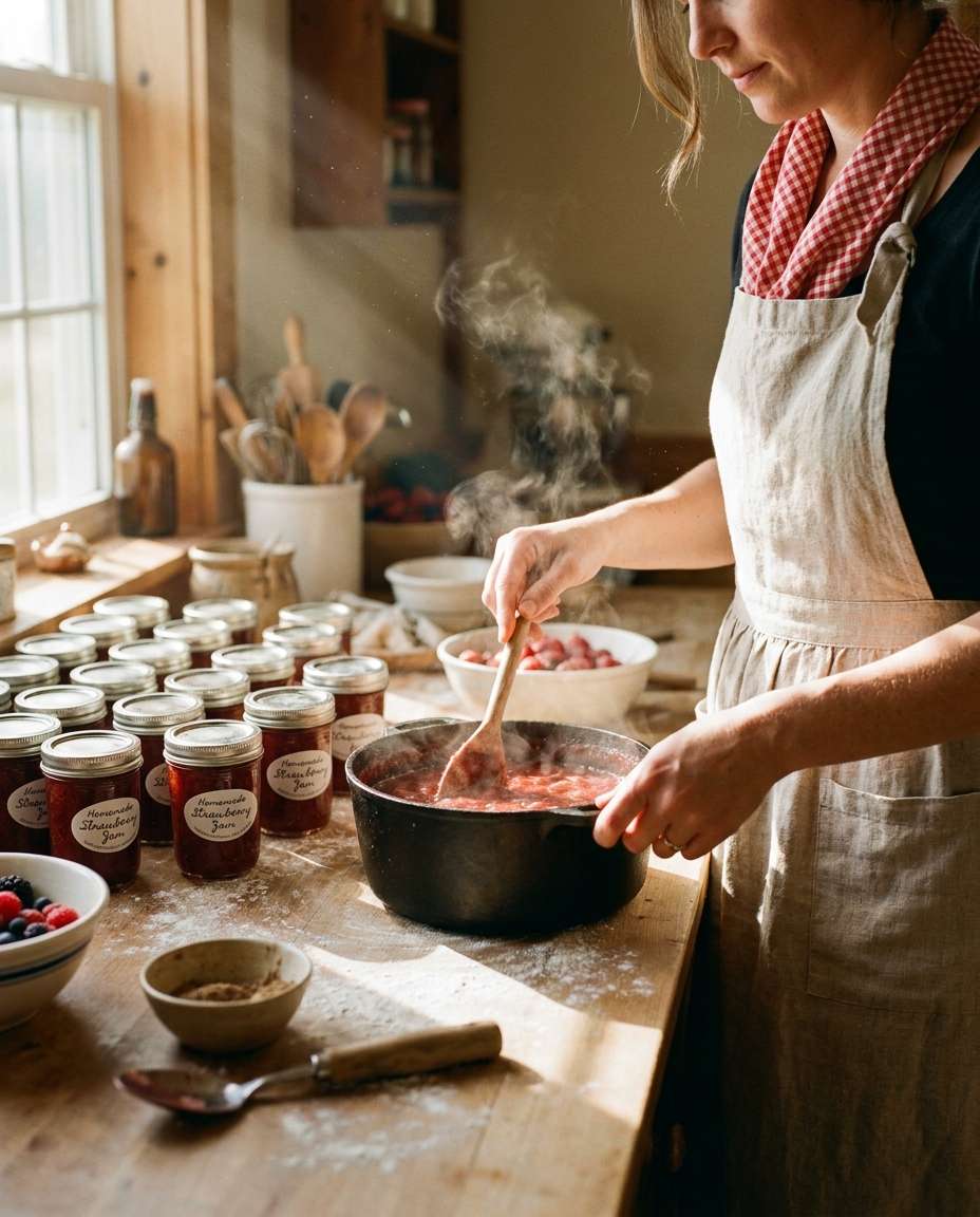 cottagecore kitchen baking photo