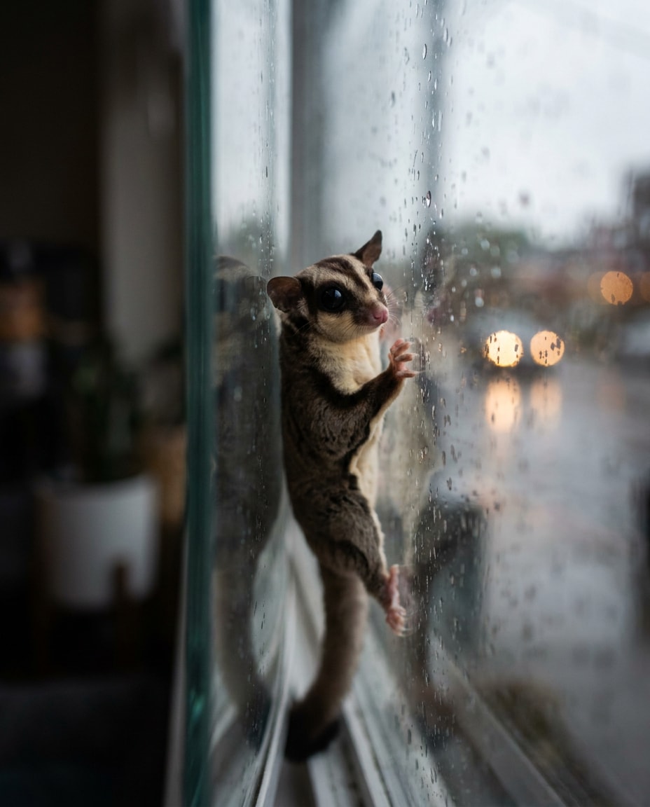 rainy glass closeup photo