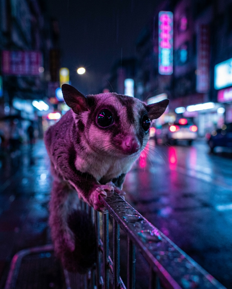 neon night city photo