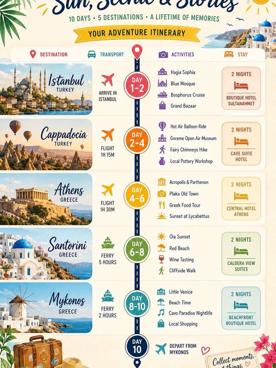 Travel Itinerary Timeline photo
