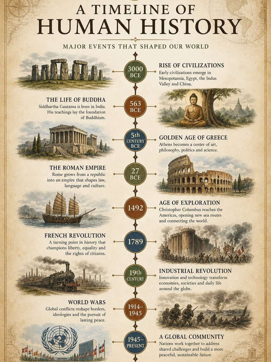 Historical Events Timeline Poster photo
