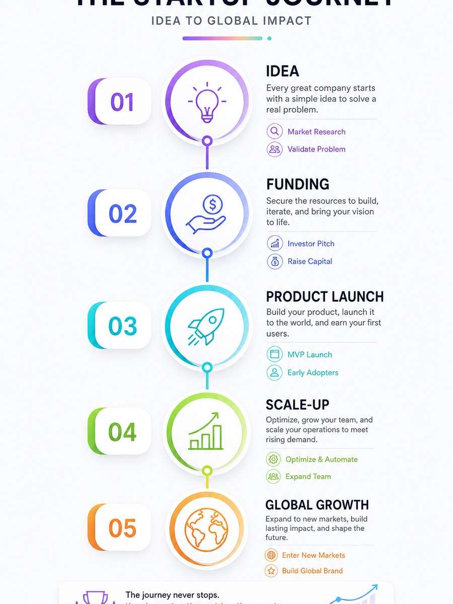 Startup Growth Journey Timeline photo