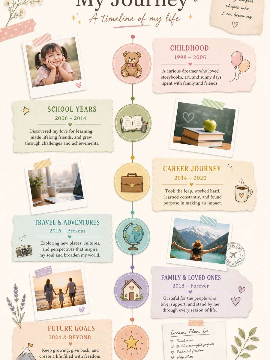 Personal Life Milestones Timeline photo