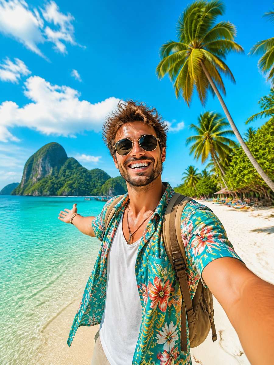 Tropical Beach Vlog Thumbnail photo