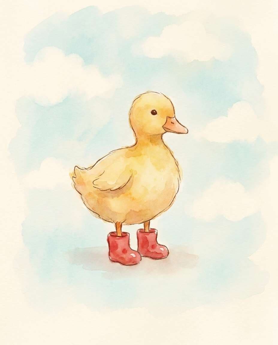 duckling in boots photo