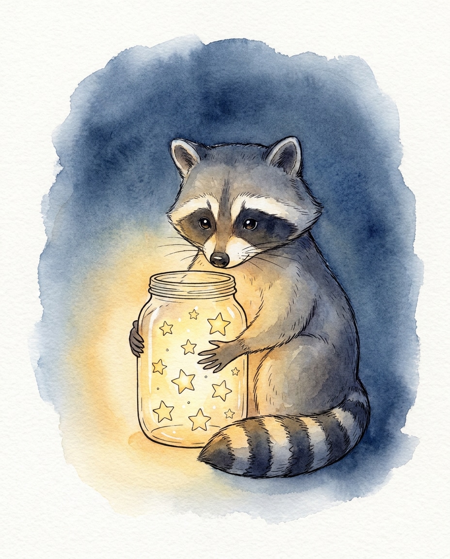 raccoon star jar photo