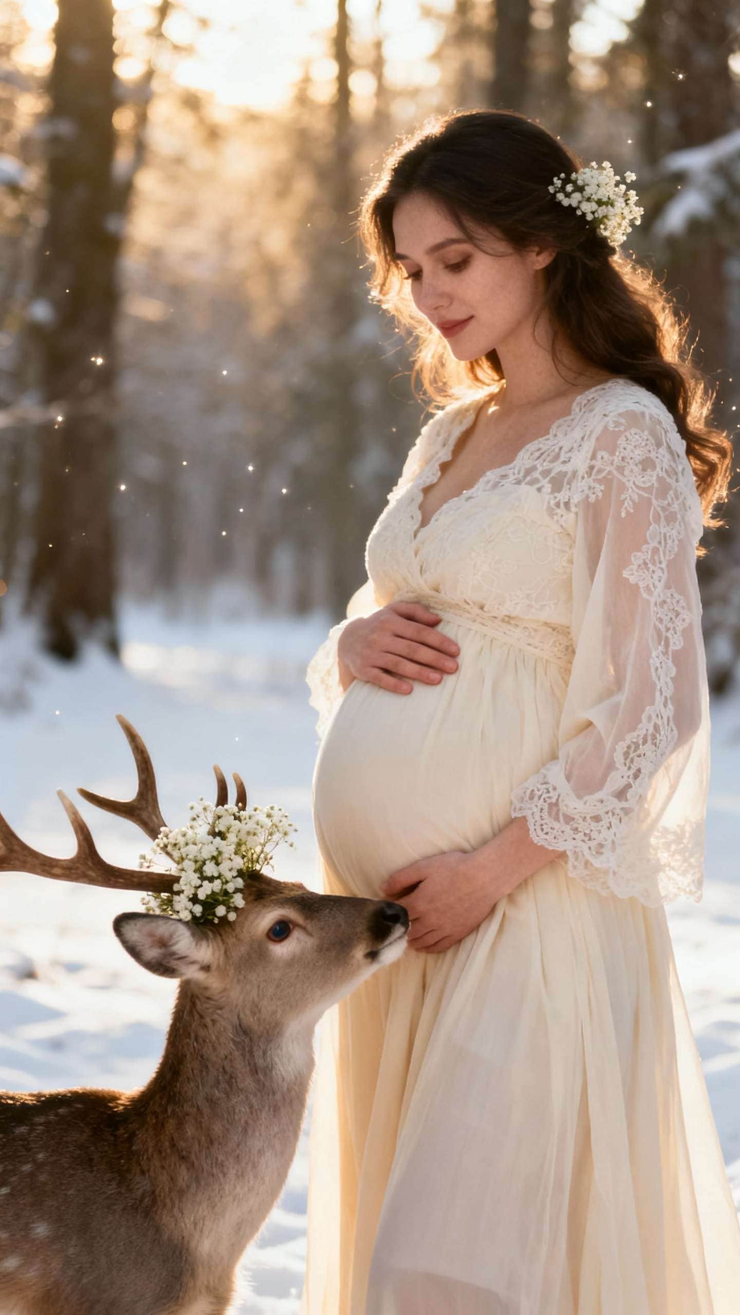 Reindeer pulling sleigh – Gemini prompt sample