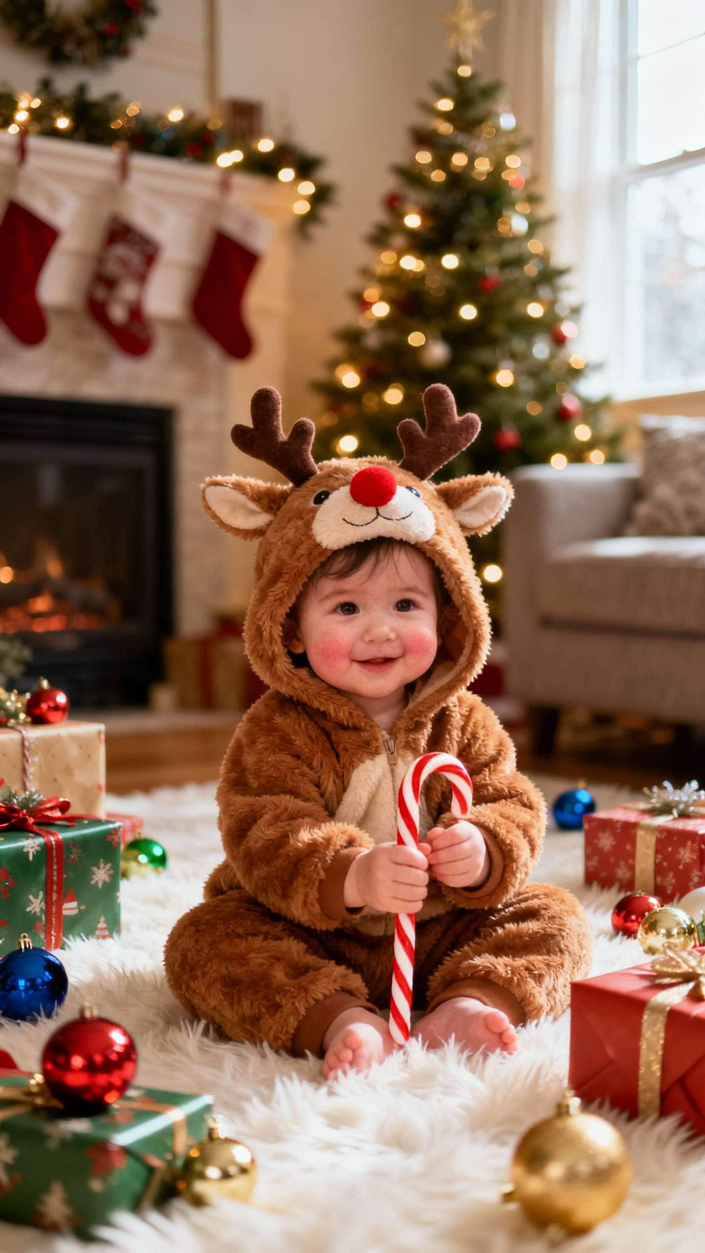 Reindeer in cozy sweater – Gemini prompt sample