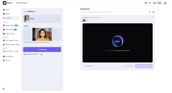 click on the generate option