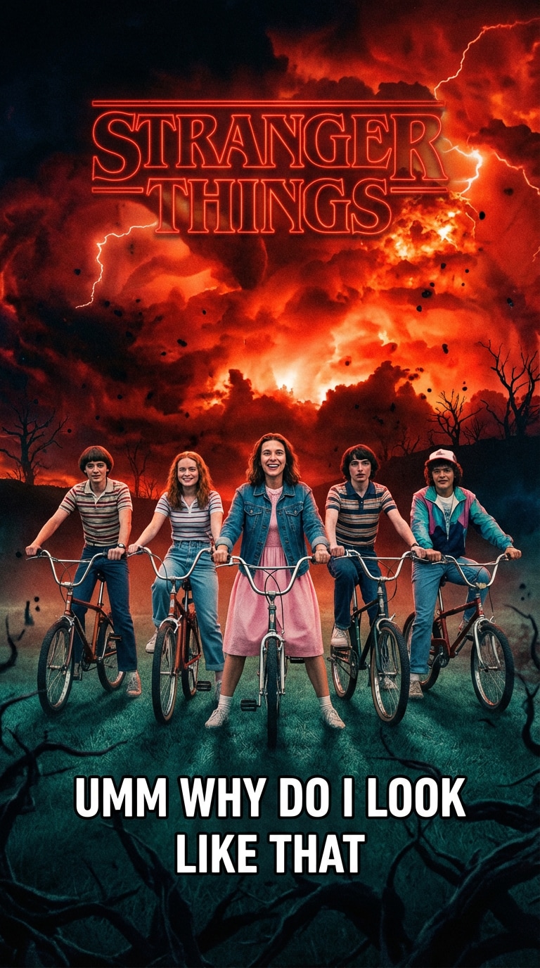 The Party Stranger Things AI photo filter