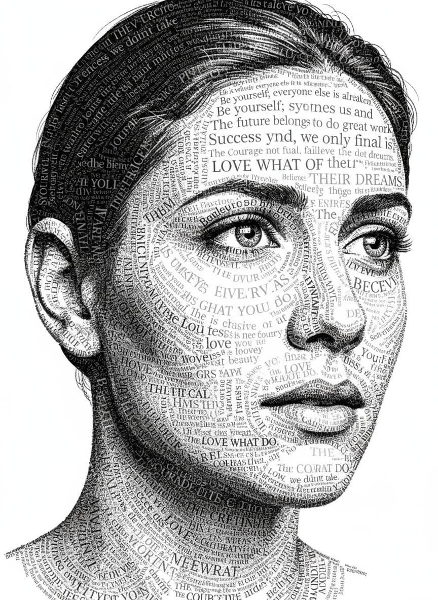 Text Portrait Example 1