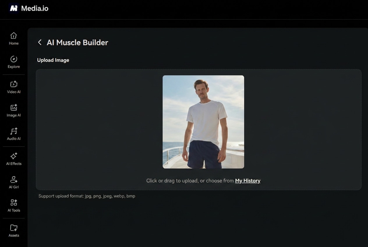 Upload photo for AI steroids filter
