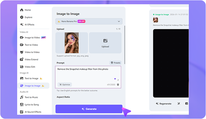 ai remove filter prompt