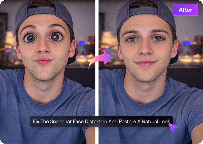 fix face distortion snapchat