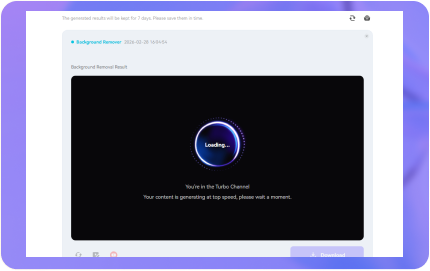 Step 2: AI chroma key tool automatically removes green screen background