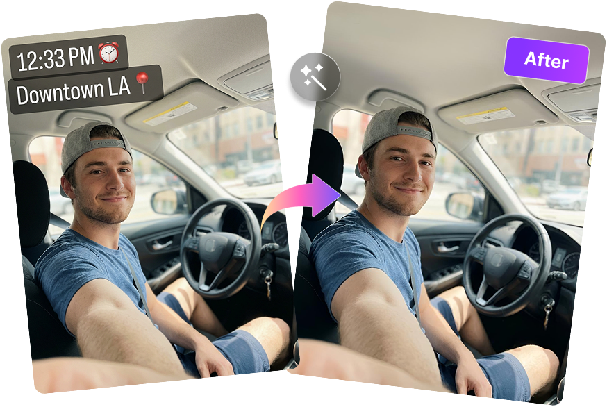 remove snapchat timestamp and location