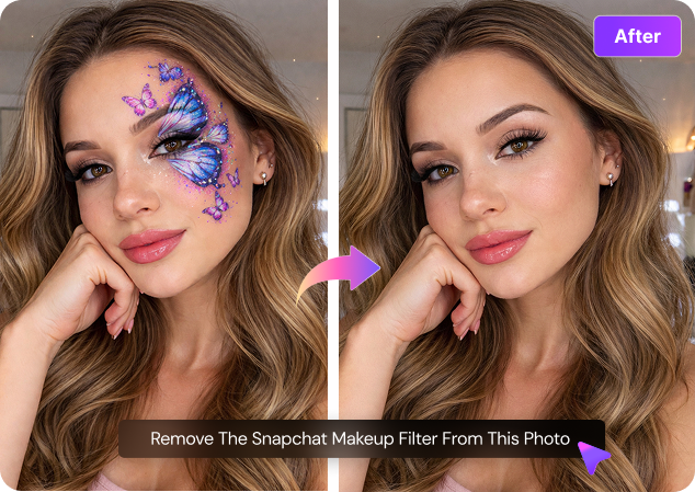 remove makeup filter snapchat