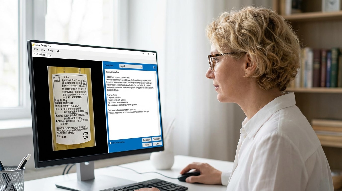 Professional using ai image translator