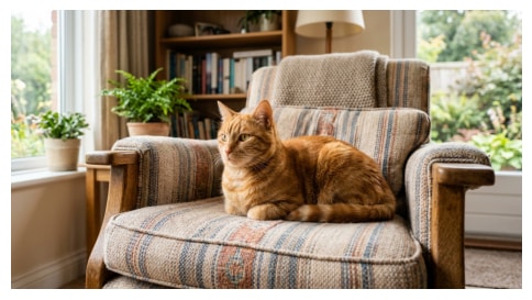 Reference video for a cat entering a supermarket