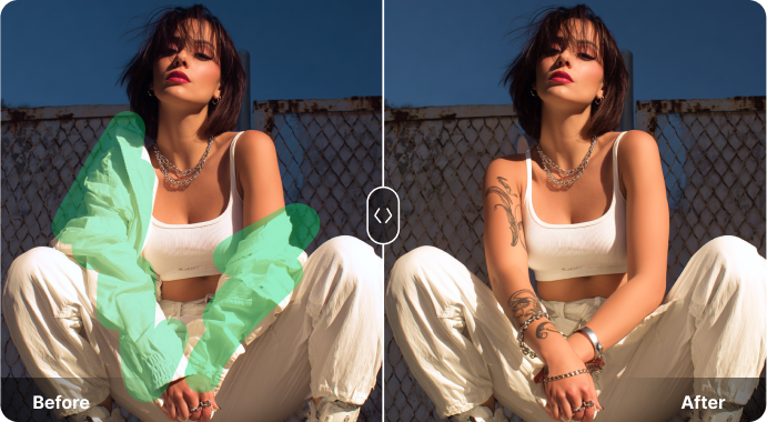 remove clothes from image in high quality