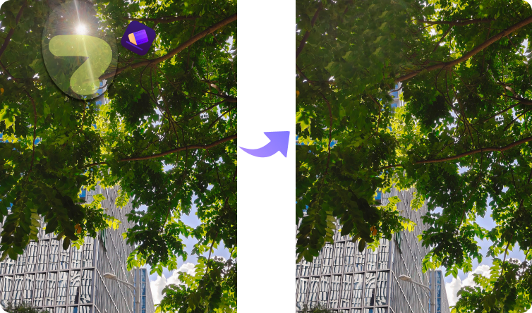 remove glare from photo
