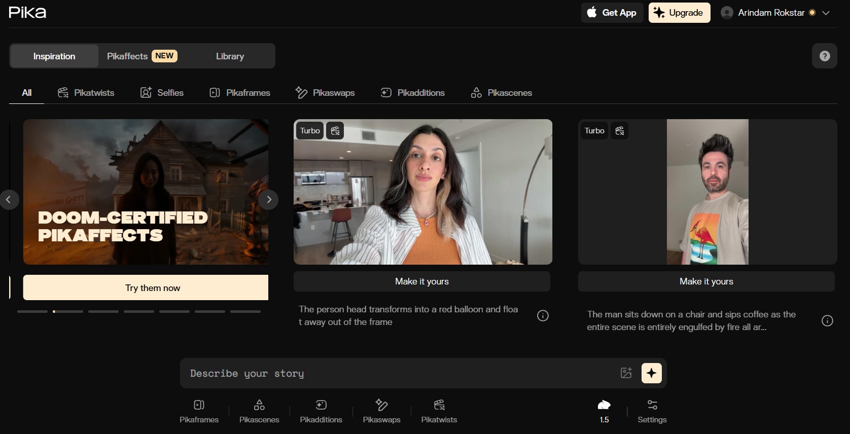 pika labs dashboard