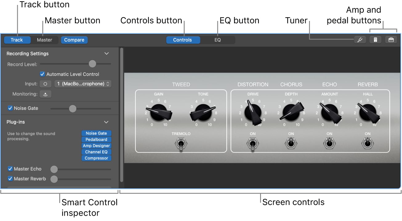 learn to use smart controls garageband