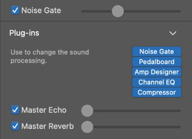 use garageband noise gate feature