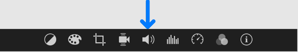 mute background noise volume in imovie