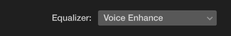 use voice enhance preset in imovie