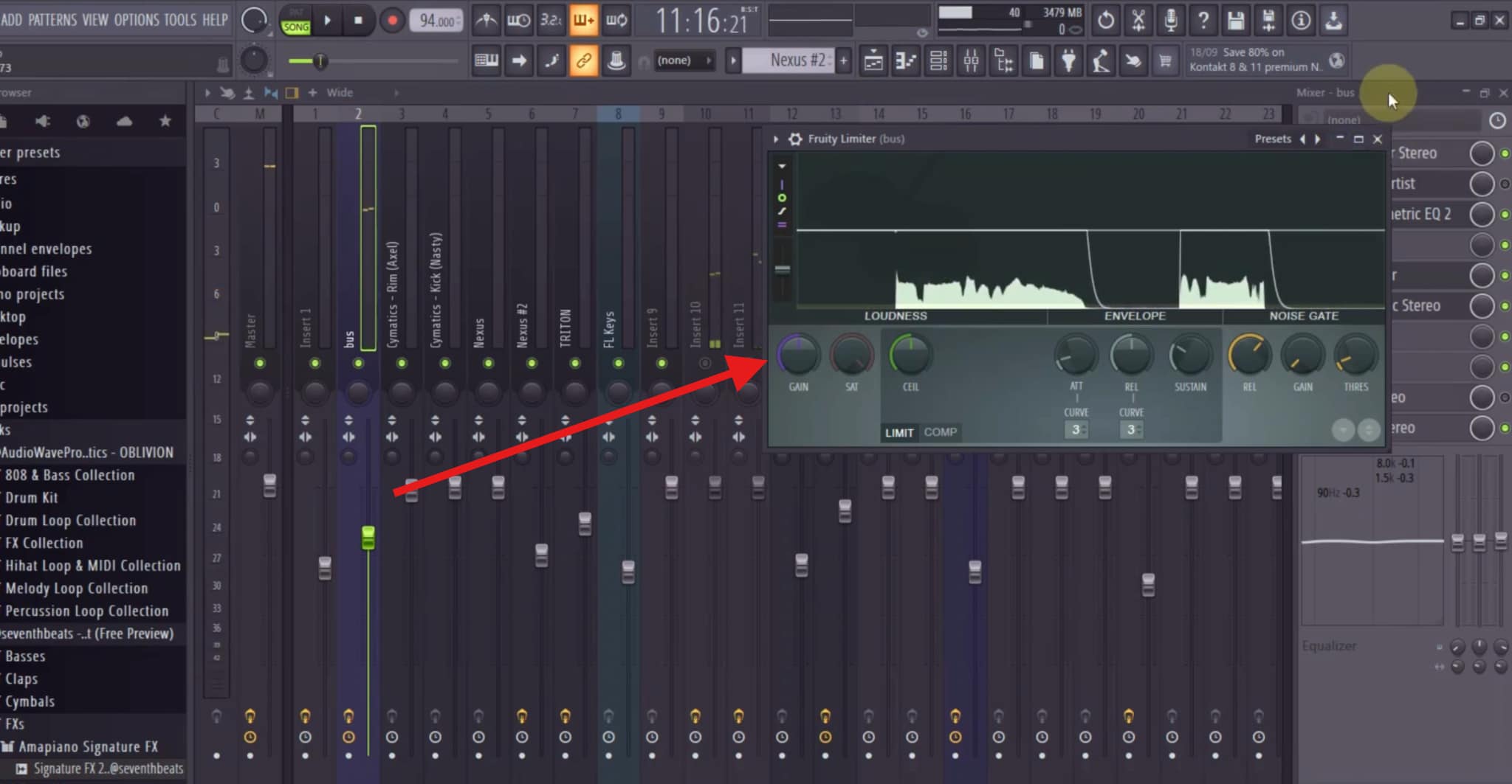 activate noise gate remove background noise
