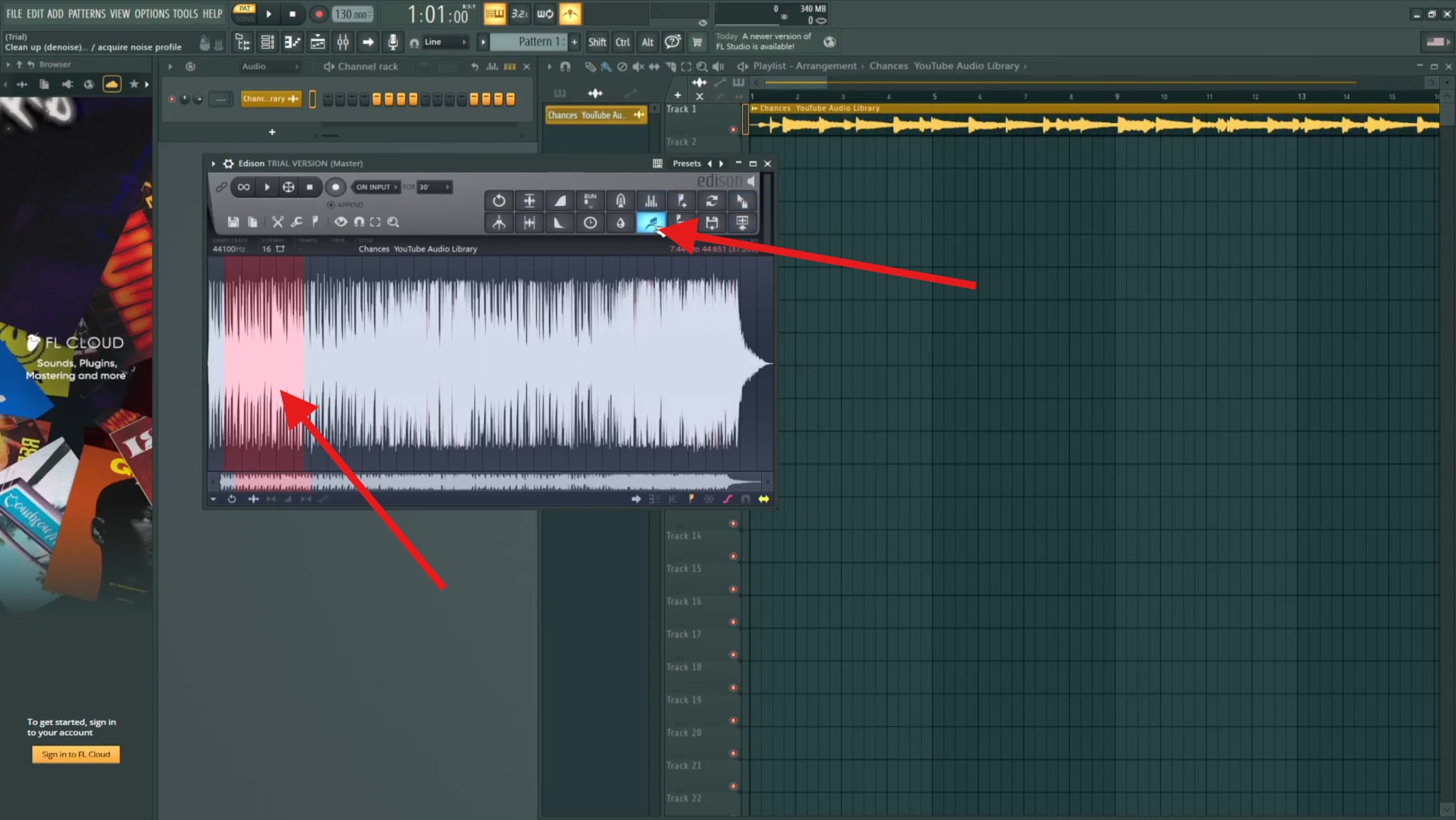 activate background noise denoiser fl studio